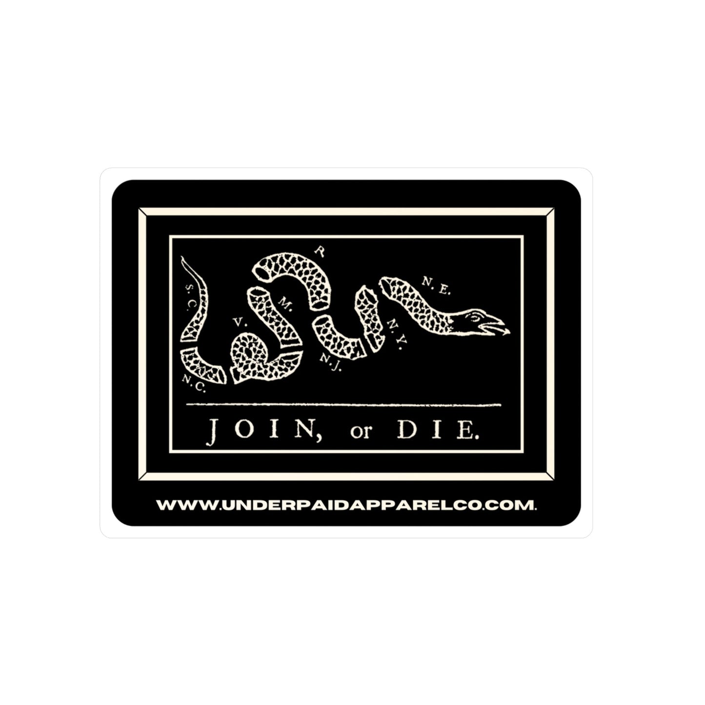 6" JOIN or DIE-Sticker