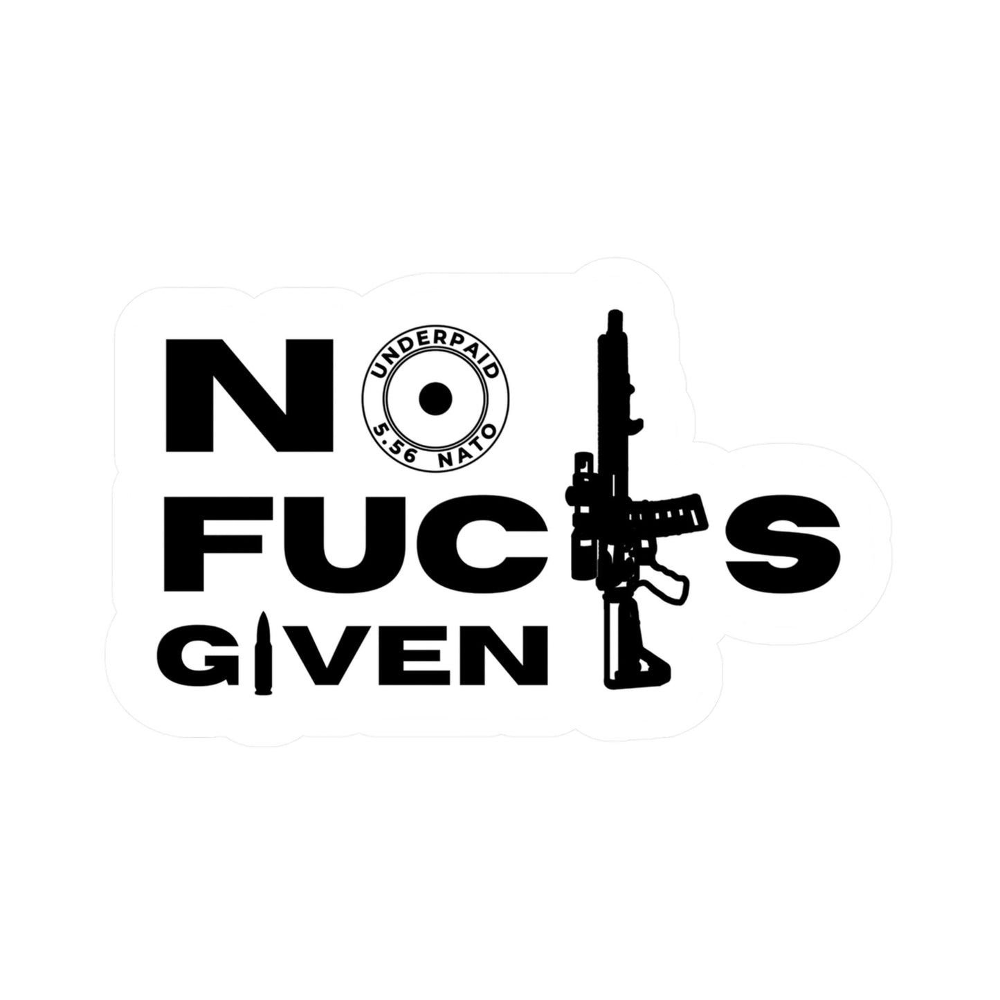 NO F*CKS GIVEN-6" Sticker