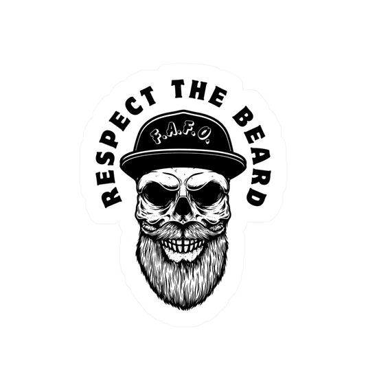 6" RESPECT THE BEARD-Sticker