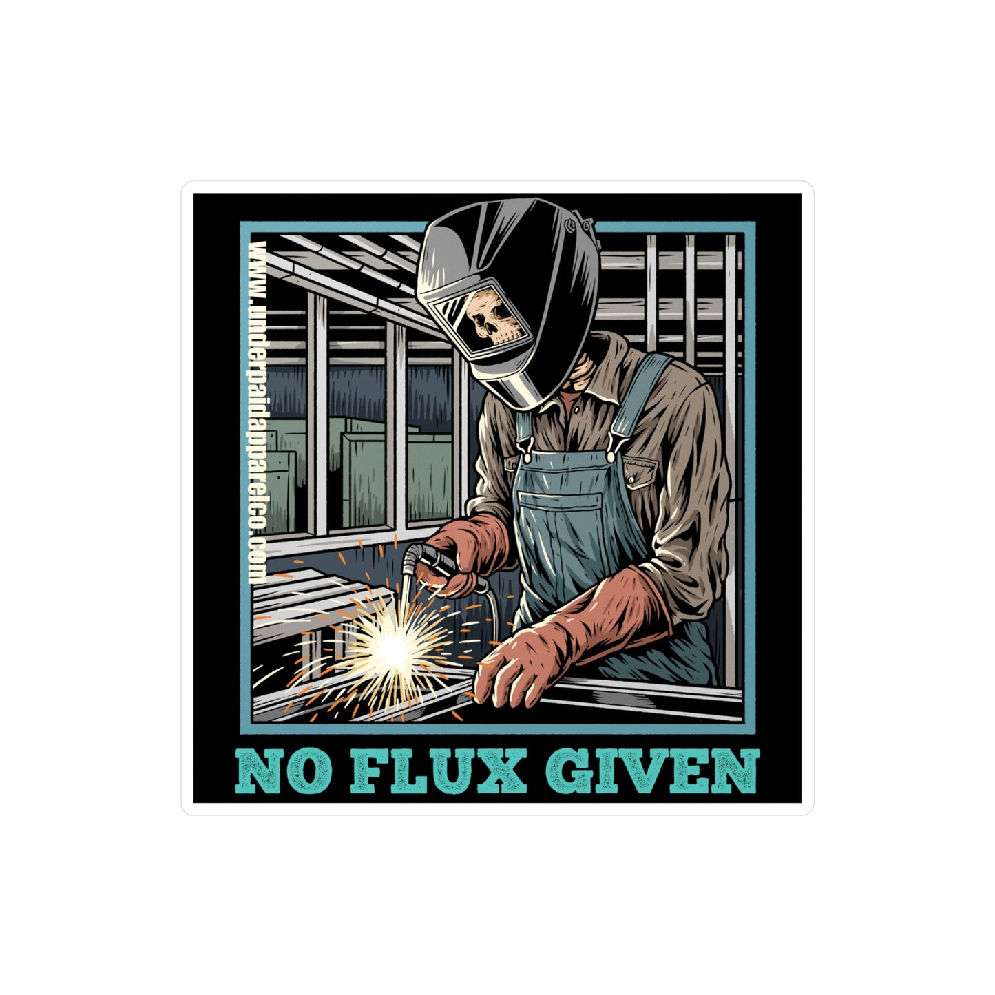 6" NO FLUX GIVEN-Sticker