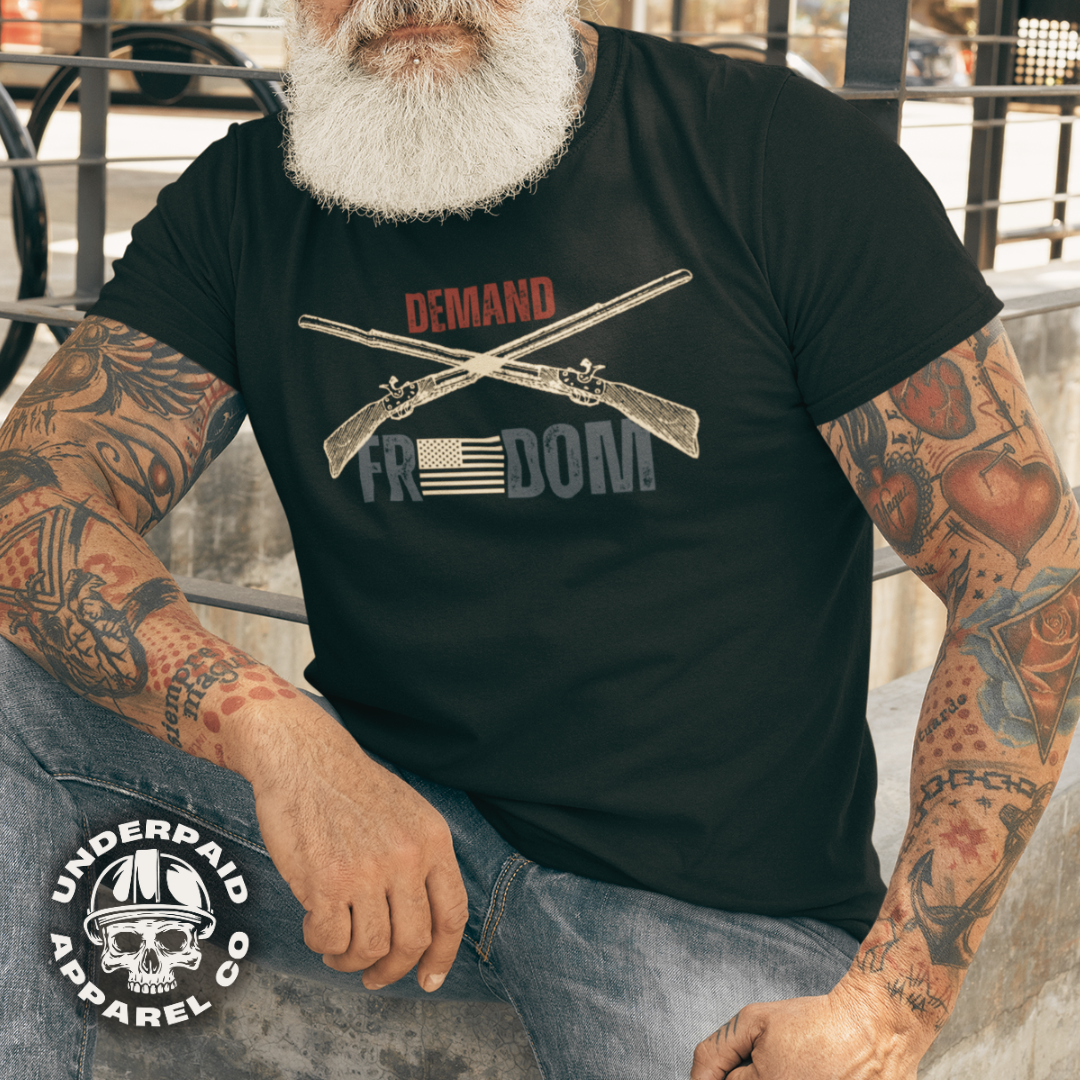 DEMAND FREEDOM-Men's Short Sleeve Tee