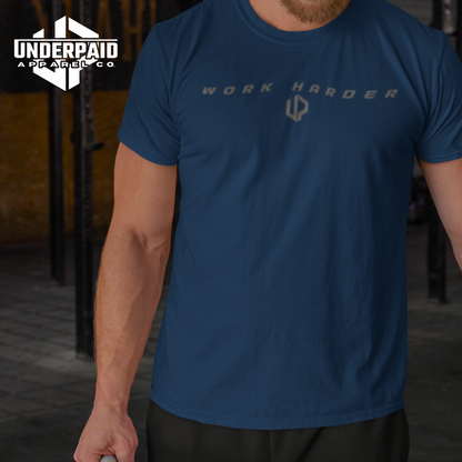 WORK HARDER-Men's Short Sleeve Tee