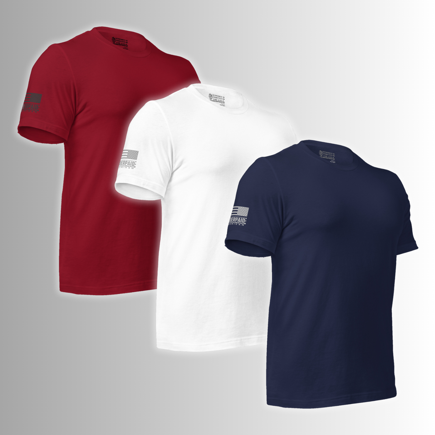 (3pk) Patriot Bundle-Men's PERFECT FIT Short Sleeve Tee's