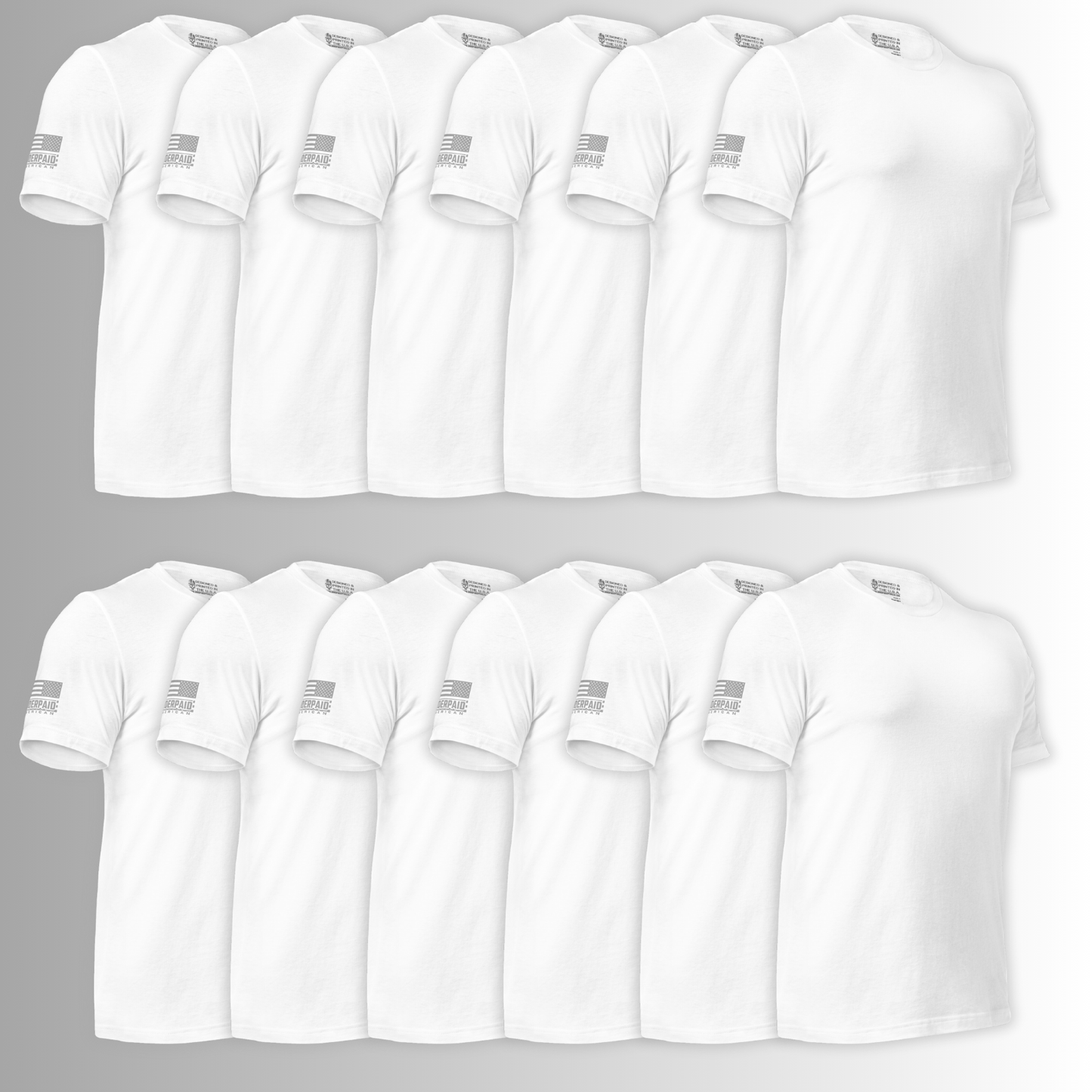 (12pk) Whiteout Bundle-Men's PERFECT FIT Short Sleeve Tee's