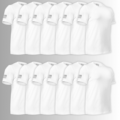 (12pk) Whiteout Bundle-Men's PERFECT FIT Short Sleeve Tee's