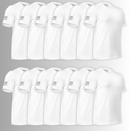 (12pk) Whiteout Bundle-Men's PERFECT FIT Short Sleeve Tee's