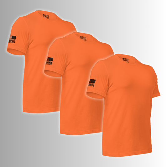 (3pk) Safety Orange-Men's PERFECT FIT Short Sleeve Tee's