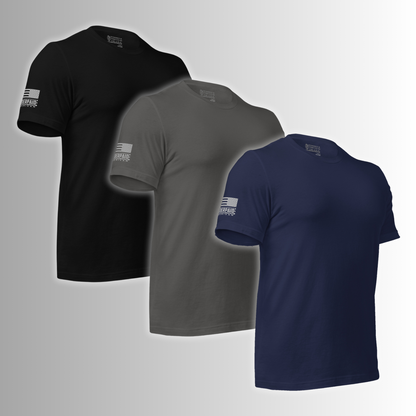 (3pk) Midnight Bundle-Men's PERFECT FIT Short Sleeve Tee's