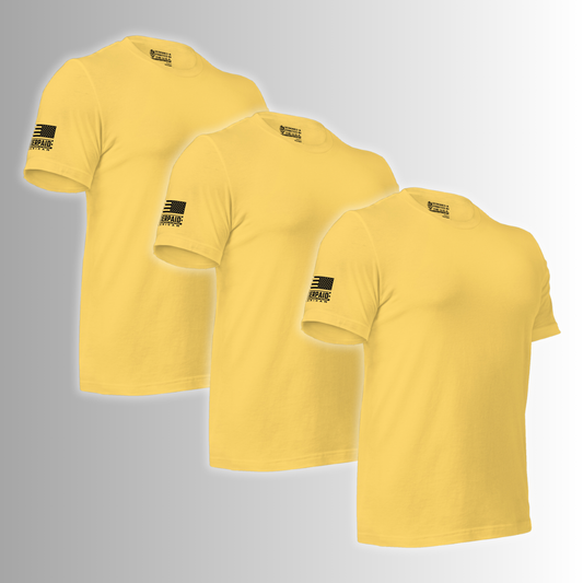 (3pk) Safety Yellow-Men's PERFECT FIT Short Sleeve Tee's