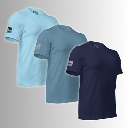 (3pk) Blues Bundle-Men's PERFECT FIT Short Sleeve Tee's