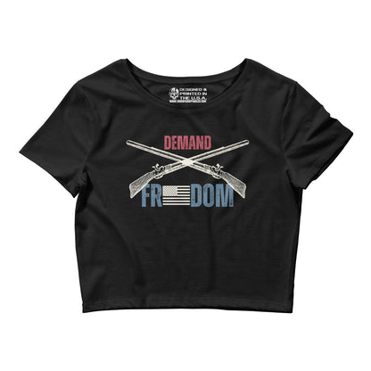 DEMAND FREEDOM-Women's Crop Top Tee