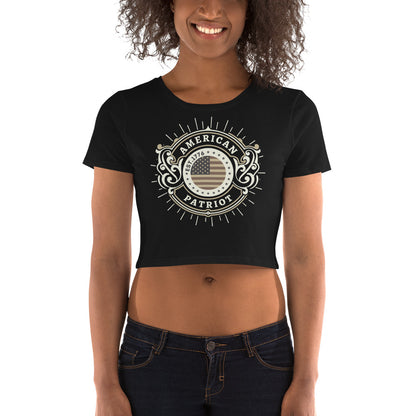 AMERICAN PATRIOT-Women's Crop Top Tee